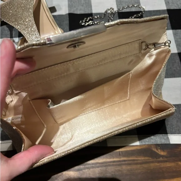 Gold Glitter Heels and Clutch Set 7 - Picture 3 of 5